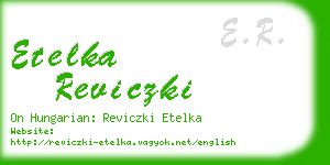 etelka reviczki business card